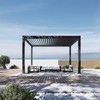 Pavėsinė Pergola DELUXE PRO AUTOMATIC 3x4 su LED, Anthracite