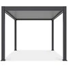 Pavėsinė Pergola DELUXE PRO AUTOMATIC 3x4 su LED, Anthracite/Light Pilkas