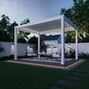 Pavėsinė Pergola DELUXE PRO AUTOMATIC 3x4 su LED, Baltas