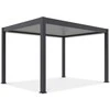 Pavėsinė Pergola DELUXE PRO AUTOMATIC 3x4 su LED, Anthracite/Light Pilkas