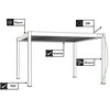 Pavėsinė Pergola DELUXE PRO AUTOMATIC 4x4 su LED, Baltas