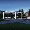 Pavėsinė Pergola DELUXE PRO AUTOMATIC 4x6 su LED, Baltas