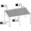 Pavėsinė Pergola DELUXE PRO AUTOMATIC 4x8 su LED, Baltas