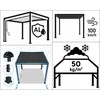 Pavėsinė Pergola DELUXE WALL 3.6x7.2, Baltas (montuojama prie sienos)