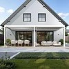 Pavėsinė Pergola DELUXE WALL 3.6x7.2, Baltas (montuojama prie sienos)
