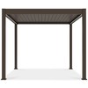 Pavėsinė Pergola ELEGANCE AUTOMATIC 3x3 su LED, Taupe