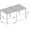 Pavėsinė Pergola ELEGANCE AUTOMATIC 3x6 su LED, Taupe