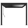 Pavėsinė Pergola ELEGANCE WALL 3x3, Anthracite, montuojama prie sienos
