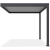 Pavėsinė Pergola ELEGANCE WALL 3x3, Anthracite/Light Pilkas, montuojama prie sienos