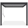 Pavėsinė Pergola ELEGANCE WALL 3x3, Anthracite/Light Pilkas, montuojama prie sienos
