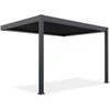 Pavėsinė Pergola ELEGANCE WALL AUTOMATIC 3x4 su LED, Anthracite, montuojama prie sienos