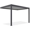 Pavėsinė Pergola ELEGANCE WALL AUTOMATIC 3x4 su LED, Anthracite/Light Pilkas, montuojama prie sienos