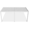 Pavėsinė Pergola ELEGANCE WALL AUTOMATIC 3x6 su LED, Baltas, montuojama prie sienos