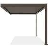 Pavėsinė Pergola ELEGANCE WALL AUTOMATIC 3x4 su LED, Taupe, montuojama prie sienos