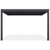 Pavėsinė Pergola ELEGANCE WALL AUTOMATIC 3x4 su LED, Anthracite, montuojama prie sienos