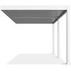 Pavėsinė Pergola ELEGANCE WALL AUTOMATIC 3x6 su LED, Baltas, montuojama prie sienos