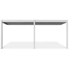 Pavėsinė Pergola ELEGANCE WALL AUTOMATIC 3x6 su LED, Baltas, montuojama prie sienos