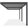 Pavėsinė Pergola ELEGANCE WALL AUTOMATIC 3x6 su LED, Anthracite/Light Pilkas, montuojama prie sienos