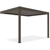 Pavėsinė Pergola ELEGANCE WALL AUTOMATIC 3x4 su LED, Taupe, montuojama prie sienos