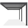 Pavėsinė Pergola ELEGANCE WALL AUTOMATIC 3x6 su LED, Anthracite/Light Pilkas, montuojama prie sienos