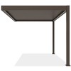Pavėsinė Pergola ELEGANCE WALL AUTOMATIC 3x4 su LED, Taupe, montuojama prie sienos