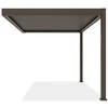 Pavėsinė Pergola ELEGANCE WALL AUTOMATIC 3x4 su LED, Taupe, montuojama prie sienos