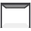 Pavėsinė Pergola ELEGANCE WALL AUTOMATIC 3x3 su LED, Anthracite/Light Pilkas, montuojama prie sienos