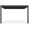 Pavėsinė Pergola ELEGANCE WALL AUTOMATIC 3x4 su LED, Anthracite, montuojama prie sienos