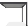 Pavėsinė Pergola ELEGANCE WALL AUTOMATIC 3x3 su LED, Anthracite/Light Pilkas, montuojama prie sienos