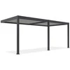 Pavėsinė Pergola ELEGANCE WALL AUTOMATIC 3x6 su LED, Anthracite/Light Pilkas, montuojama prie sienos