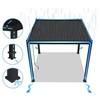 Pavėsinė Pergola ELEGANCE WALL AUTOMATIC 3x3 su LED, Anthracite, montuojama prie sienos
