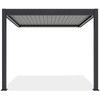 Pavėsinė Pergola ELEGANCE WALL AUTOMATIC 3x3 su LED, Anthracite/Light Pilkas, montuojama prie sienos