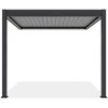 Pavėsinė Pergola ELEGANCE WALL AUTOMATIC 3x3 su LED, Anthracite/Light Pilkas, montuojama prie sienos