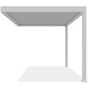 Pavėsinė Pergola ELEGANCE WALL AUTOMATIC 3x4 su LED, Baltas, montuojama prie sienos