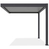 Pavėsinė Pergola ELEGANCE WALL AUTOMATIC 3x3 su LED, Anthracite/Light Pilkas, montuojama prie sienos