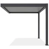 Pavėsinė Pergola ELEGANCE WALL AUTOMATIC 3x3 su LED, Anthracite/Light Pilkas, montuojama prie sienos