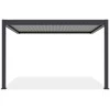 Pavėsinė Pergola ELEGANCE WALL AUTOMATIC 3x4 su LED, Anthracite/Light Pilkas, montuojama prie sienos