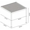 Pavėsinė Pergola ELEGANCE WALL AUTOMATIC 3x3 su LED, Anthracite/Light Pilkas, montuojama prie sienos