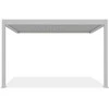 Pavėsinė Pergola ELEGANCE WALL AUTOMATIC 3x4 su LED, Baltas, montuojama prie sienos
