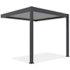 Pavėsinė Pergola ELEGANCE WALL AUTOMATIC 3x3 su LED, Anthracite/Light Pilkas, montuojama prie sienos
