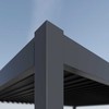 Pavėsinė Pergola ELEGANCE WALL AUTOMATIC 3x3 su LED, Anthracite, montuojama prie sienos