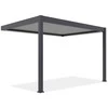 Pavėsinė Pergola ELEGANCE WALL AUTOMATIC 3x4 su LED, Anthracite/Light Pilkas, montuojama prie sienos