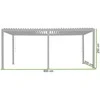 Pavėsinė Pergola Premium 3x6, Baltas