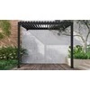 Pavėsinė Pergola Premium Wall 3x3 Anthracite, montuojama prie sienos