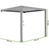 Pavėsinė Pergola Premium Wall 3x4 Baltas, montuojama prie sienos