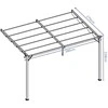 Pavėsinė Pergola SPRINT WALL 4x2.7, Anthracite/Baltas, montuojama prie sienos