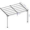 Pavėsinė Pergola SPRINT WALL PLUS 4x2.7m, Anthracite/Baltas, montuojama prie sienos