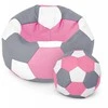 Pink Sėdmaišis su pufu Ball XXXL (80 cm), Rožinė/Baltas/Pilkas