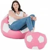 Pink Sėdmaišis su pufu Ball XXXXL (100 cm), Rožinė/Baltas