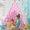 Pink Vaikiška palapinė Tipi 4. Dots, Rožinė/Baltas